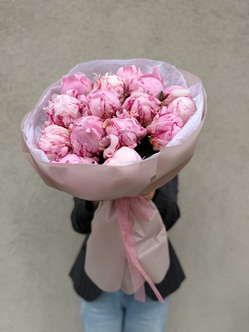 Розовые Пионы 15 шт.