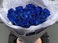 Букет 15 синих роз