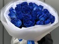 Букет 21 синяя роза