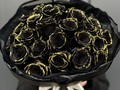 Букет 21 чёрная роза