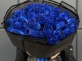 Букет 33 синие розы