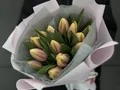 15 персиковых тюльпанов