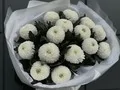 15 веток белой хризантемы Супербоул