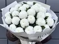 25 веток белой хризантемы Супербоул